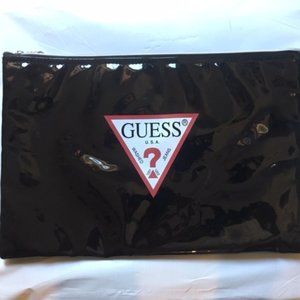 GUESS Vinyl Computer Padded Travel Zip Bag